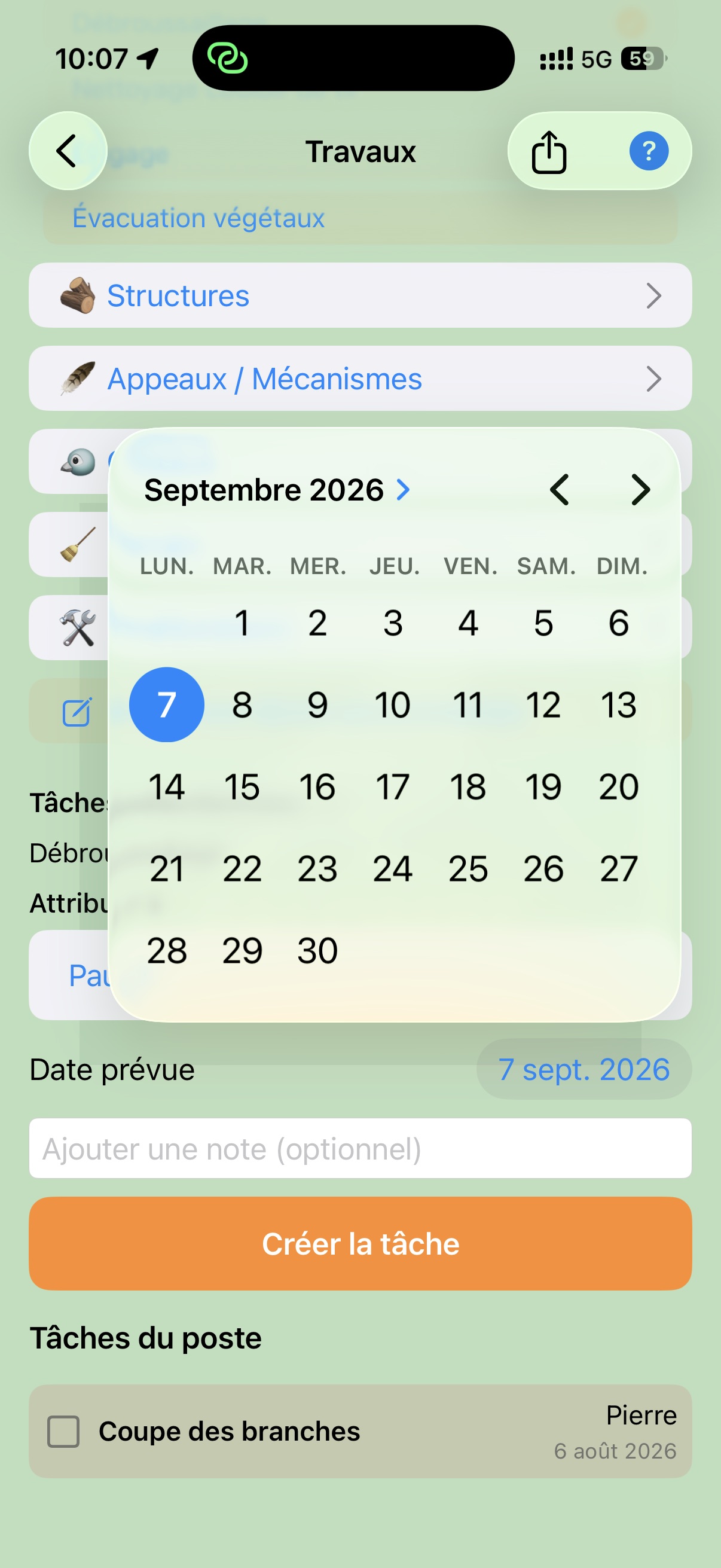 Création et attribution d’un travail