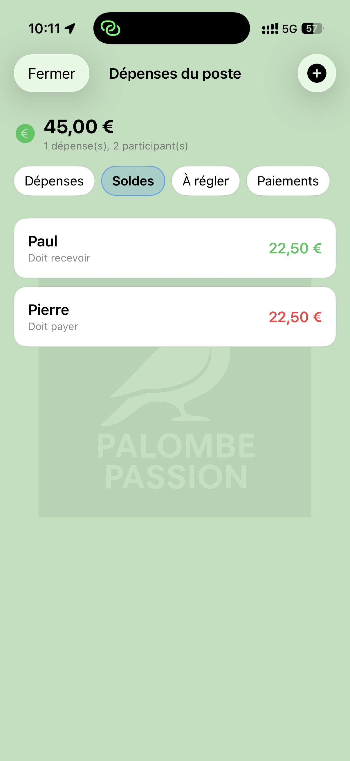 Soldes entre partenaires