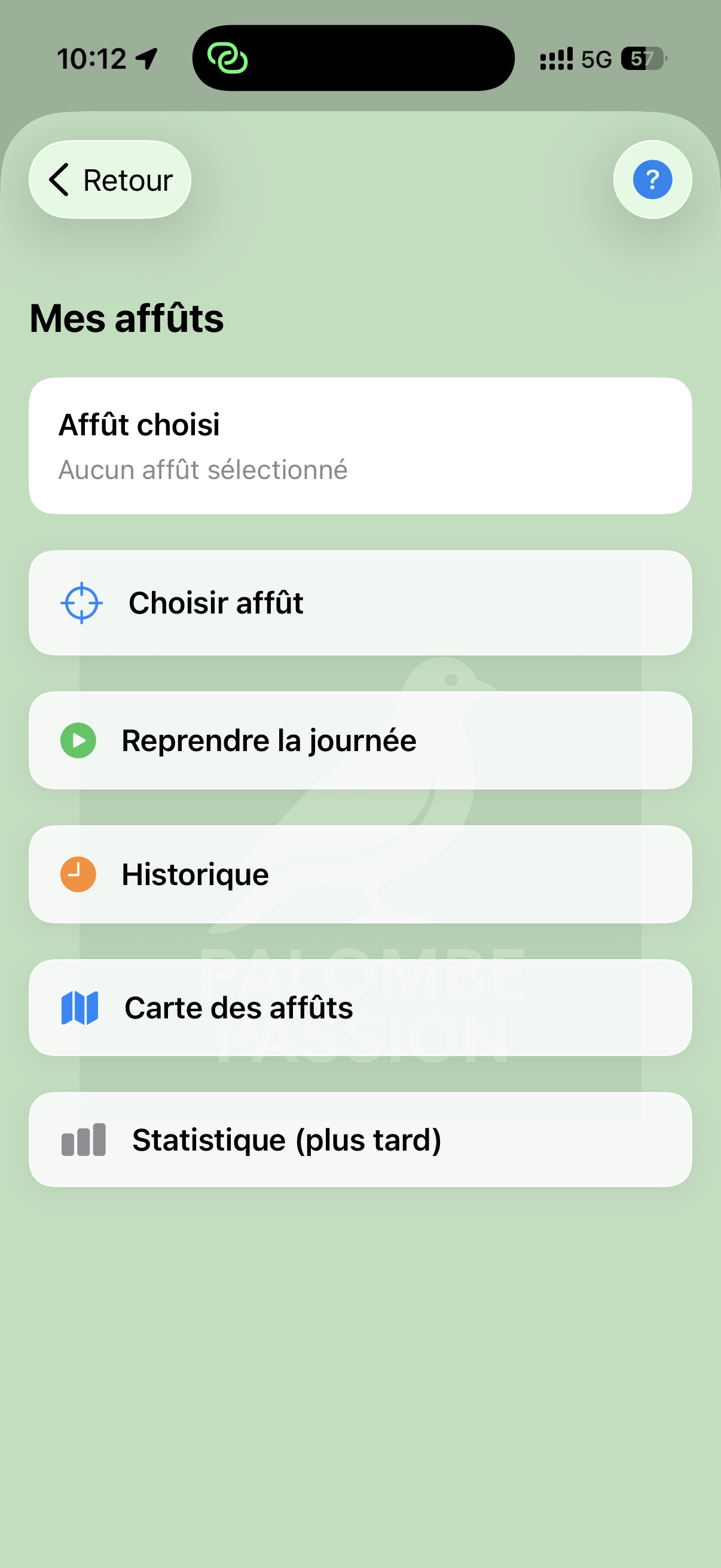 Tableau de bord des affûts